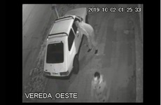 Captura de cámara de seguridad. El momento del ilícito que captó el sistema de monitoreo