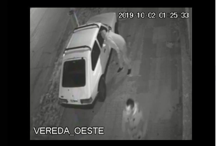 Captura de cámara de seguridad. El momento del ilícito que captó el sistema de monitoreo