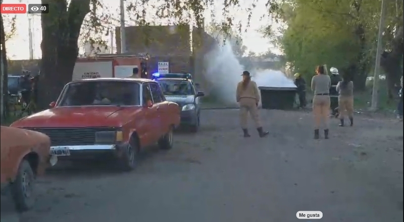 Imagen de Incendio en un contenedor con basura