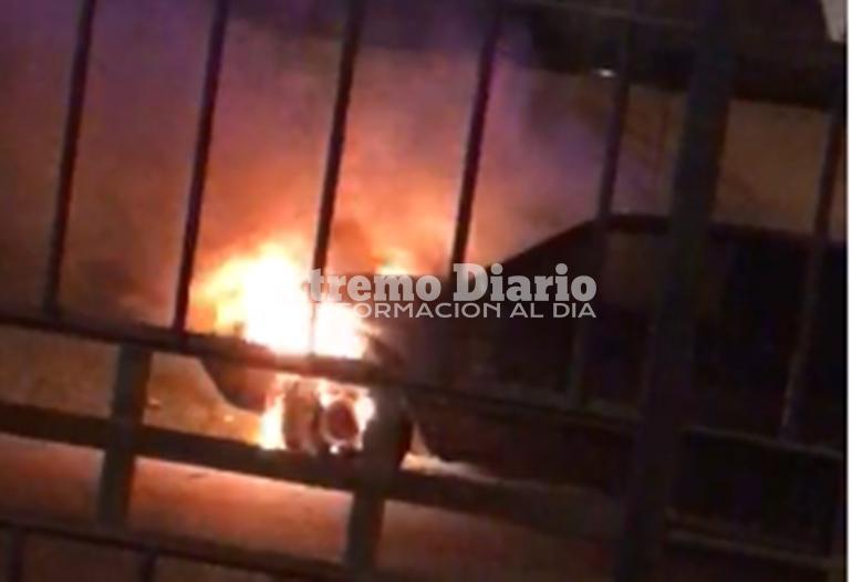 Imagen de Zona norte: Incendio de un autom&oacute;vil