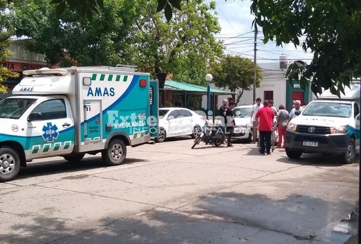 Imagen de Accidente calle Belgrano e Hipólito Yrigoyen