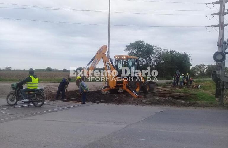 Imagen de Recambio de durmientes en las vías de Dreyfus