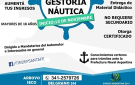 Imagen de &iexcl;ATENCI&Oacute;N!: Curso Profesional Gestor&iacute;a N&aacute;utica en Arroyo Seco