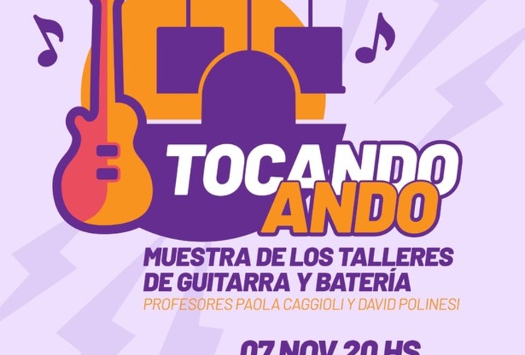 Imagen de Tocando Ando: Muestra de los Talleres de Guitarra y Batería