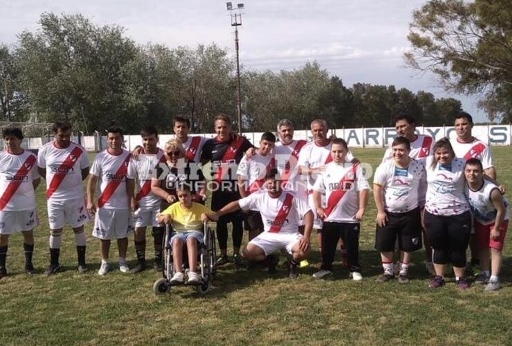 El equipo de River con Ortega, Astrada y los demás.