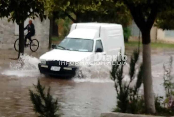 Varias calles fueron afectadas por las lluvias de estas ultimas horas.