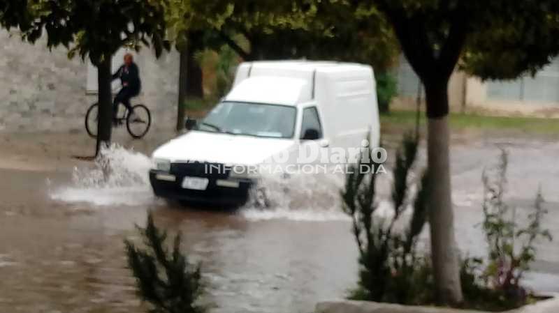 Varias calles fueron afectadas por las lluvias de estas ultimas horas.