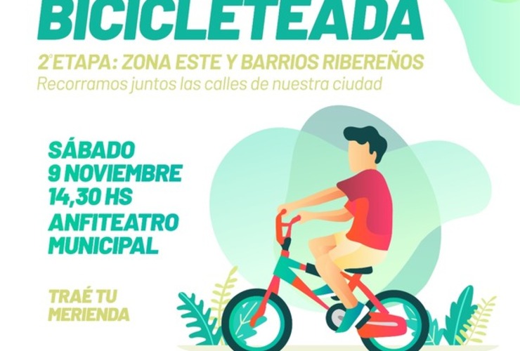 Imagen de El próximo sábado, nueva bicicleteada por la ciudad