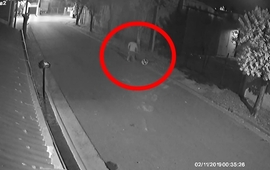 La filmaci&oacute;n corresponde a una c&aacute;mara privada de la cuadra. Foto: captura de pantalla