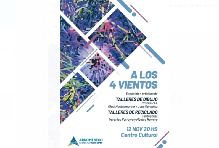 Imagen de A los 4 vientos: Exposición artística de los talleres de dibujo y reciclado