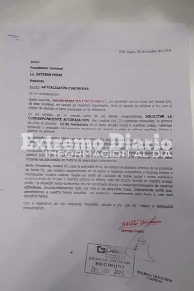 El requerimiento presentado por el vecino, hace 1 a&ntilde;o.