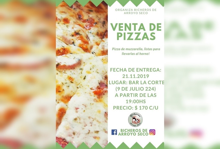 Imagen de Venta de pizzas organizada por Bicheros