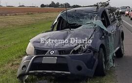 Imagen de Madre e hijos involucrados en un accidente en autopista