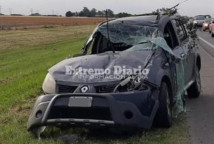 Imagen de Madre e hijos involucrados en un accidente en autopista