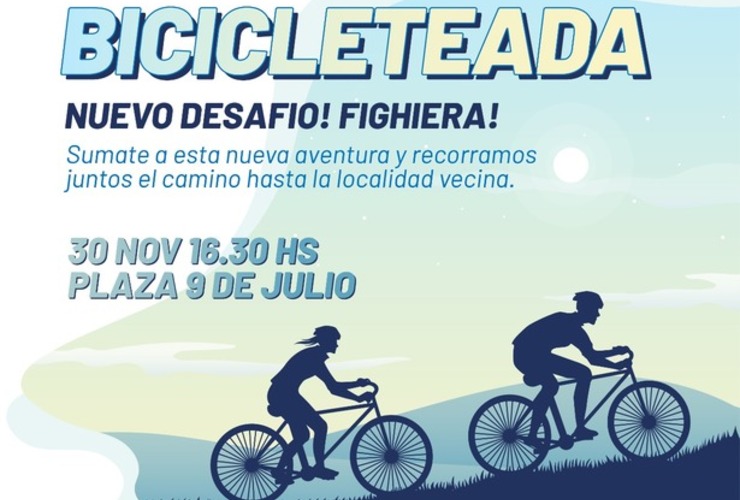 Imagen de Bicicleteada: ¡Nuevo desafío Fighiera!