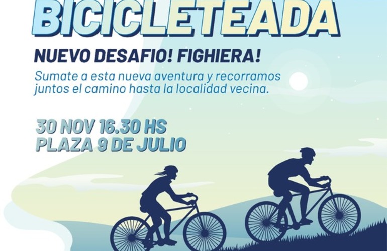 Imagen de Bicicleteada: ¡Nuevo desafío Fighiera!