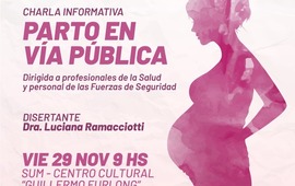 Imagen de Charla informativa: Parto en la v&iacute;a p&uacute;blica