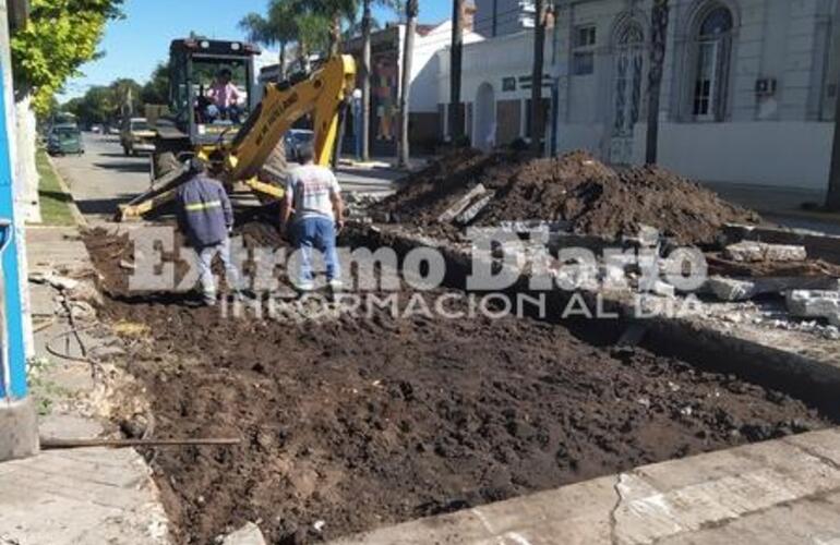 Imagen de Importante reparaci&oacute;n en calle Belgrano