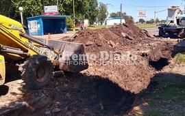Trabajos de reparaci&oacute;n de las zonas pr&oacute;ximas a las garitas de colectivo.