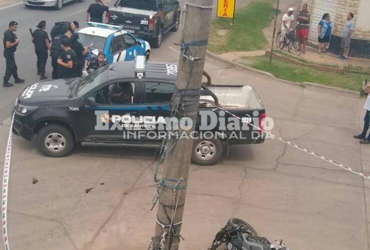 Gran despliegue policial en el vecindario y la zona.