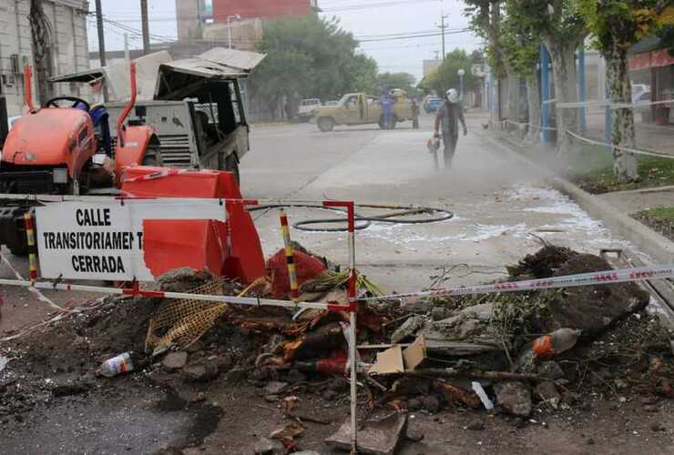 Imagen de Últimos trabajos de reparación  en calle Belgrano