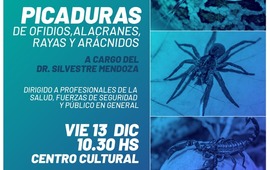 Imagen de Charla informativa: Picadura de ofidios, alacranes, rayas y ar&aacute;cnidos
