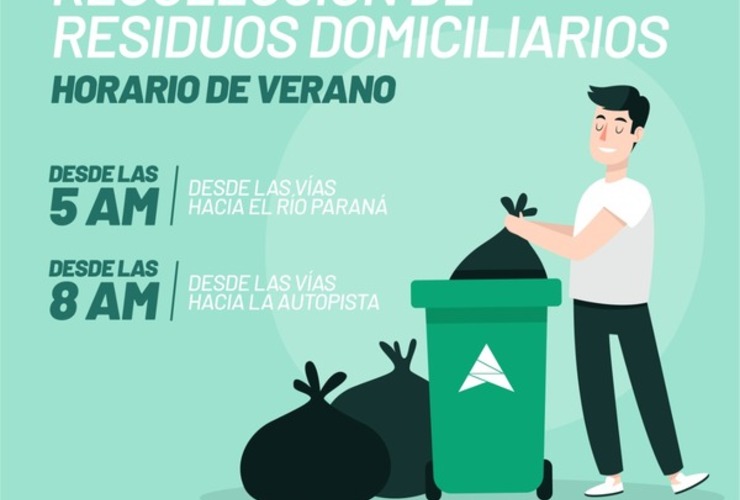 Imagen de ¡Atención!: Horario de verano para la recolección de residuos domiciliarios