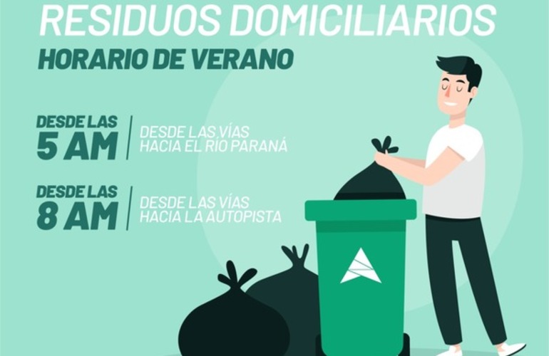 Imagen de ¡Atención!: Horario de verano para la recolección de residuos domiciliarios