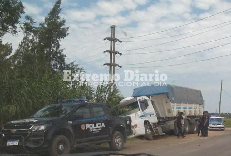 Imagen de Ruta 21, acceso norte: Accidente sin lesionados