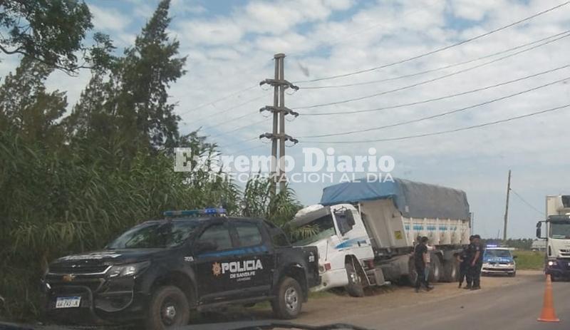 Imagen de Ruta 21, acceso norte: Accidente sin lesionados