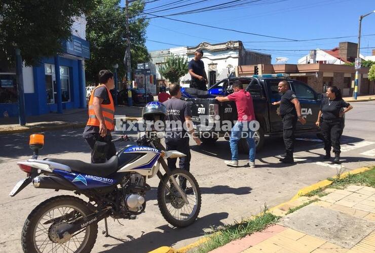 Imagen de Amplio despliegue en el centro con motos secuestradas y dos demorados