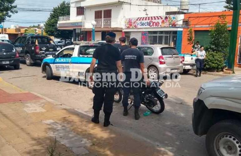 Imagen de Choque entre una camioneta y una moto