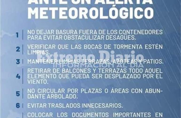 Imagen de PROTECCI&Oacute;N CIVIL: ALERTA METEOROL&Oacute;GICO POR TORMENTAS FUERTES CON R&Aacute;FAGAS