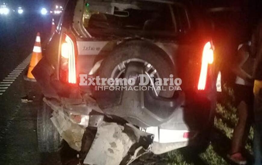 Fuerte impacto. El Prisma colision&oacute; en la parte trasera del Fiat