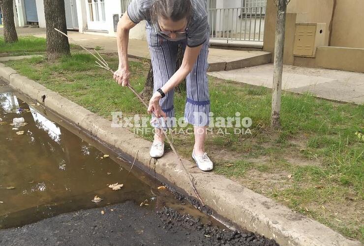 El material podía moverse con una rama