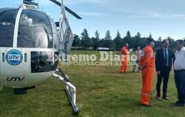 Imagen de Pueblo Esther primera ciudad con cobertura del helic&oacute;ptero sanitario
