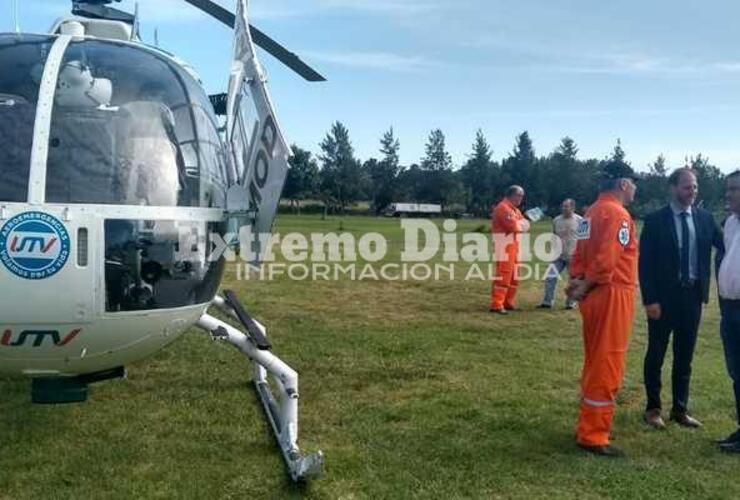 Imagen de Pueblo Esther primera ciudad con cobertura del helicóptero sanitario