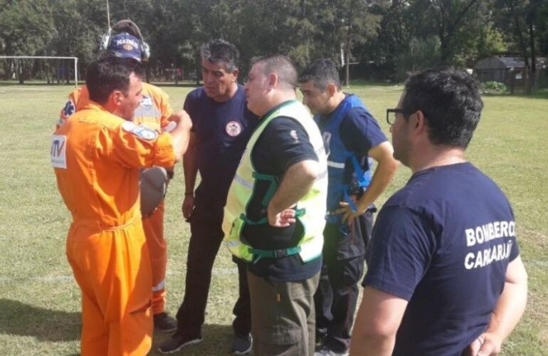 Rescatistas buscaron durante 24 horas. Foto: Twitter/@ClaudioPaez2