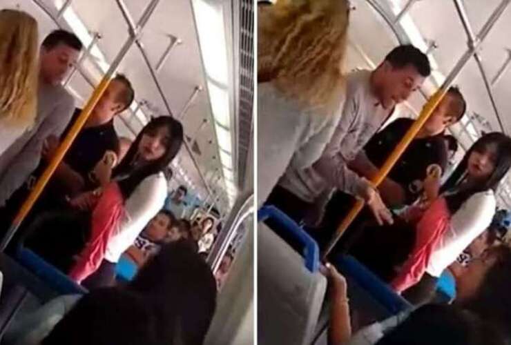 Imagen de Fuerte pelea en un tren porque una pasajera pateó a un perro herido