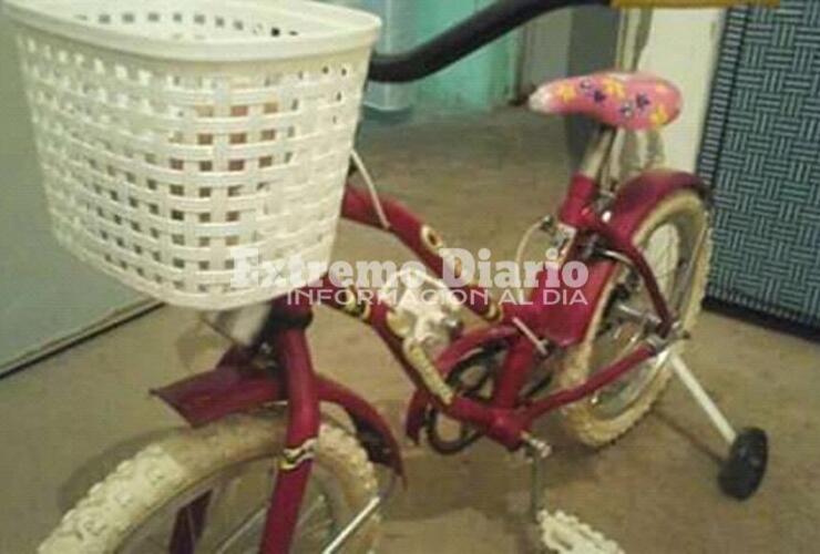 La bicicleta que sustrajeron de la casa del Barrio Santa Rita
