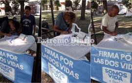 La colecta de firmas se realiz&oacute; en el predio del Anfiteatro Municipal
