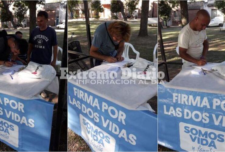 La colecta de firmas se realizó en el predio del Anfiteatro Municipal