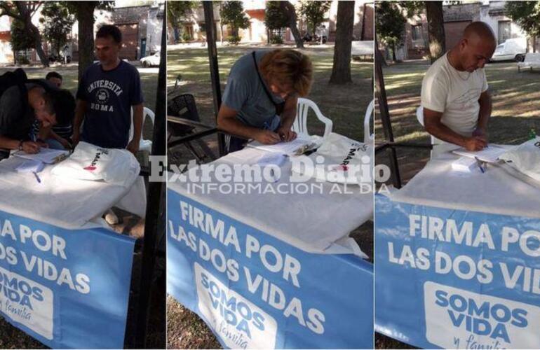 La colecta de firmas se realizó en el predio del Anfiteatro Municipal