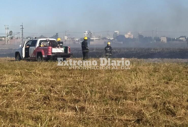 Imagen de Incendio de pastizales en zona norte