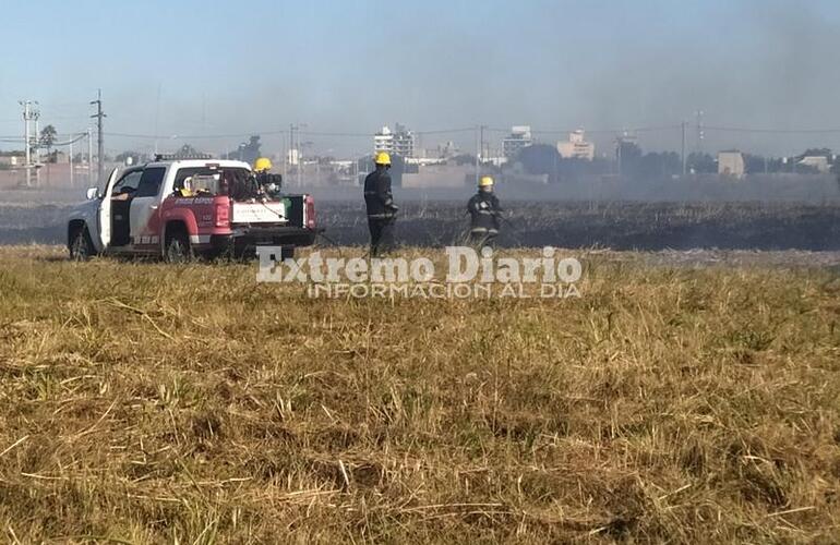 Imagen de Incendio de pastizales en zona norte