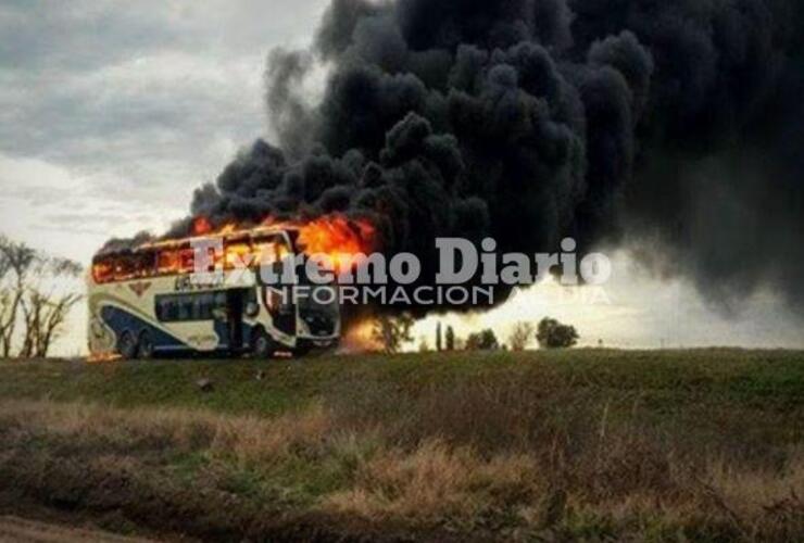 Fue en el km 244 de la Autopista Rosario - Buenos Aires