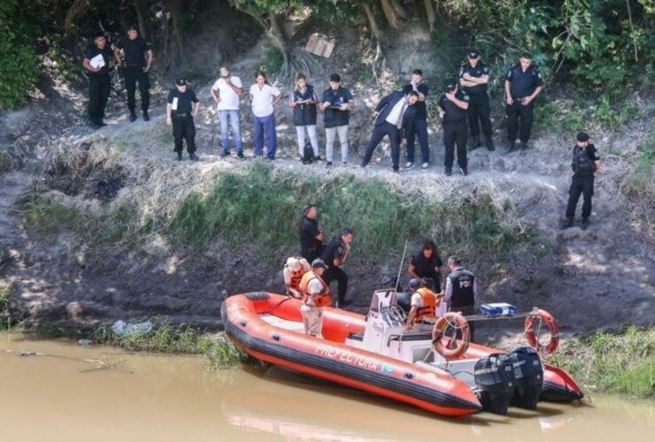 El cuerpo de la mujer descuartizada fue arrojado al arroyo Saladillo. Foto: Alan Monzón/Rosario3