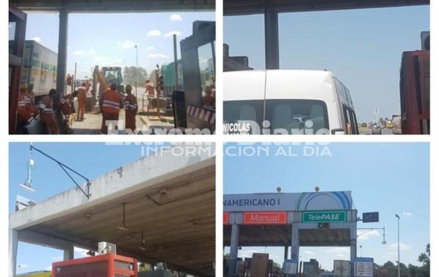Imagen de Reparaci&oacute;n de calzada y colocaci&oacute;n de antenas para TELEPASE en la estaci&oacute;n de peaje de General Lagos