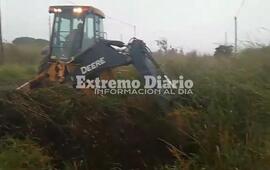 El trabajo es supervisado por Protecci&oacute;n Civil en J. Newbery y B. Voluntarios