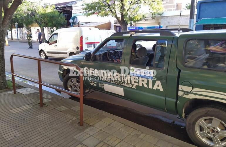 Imagen de Controles en el centro con apoyo de Gendarmería